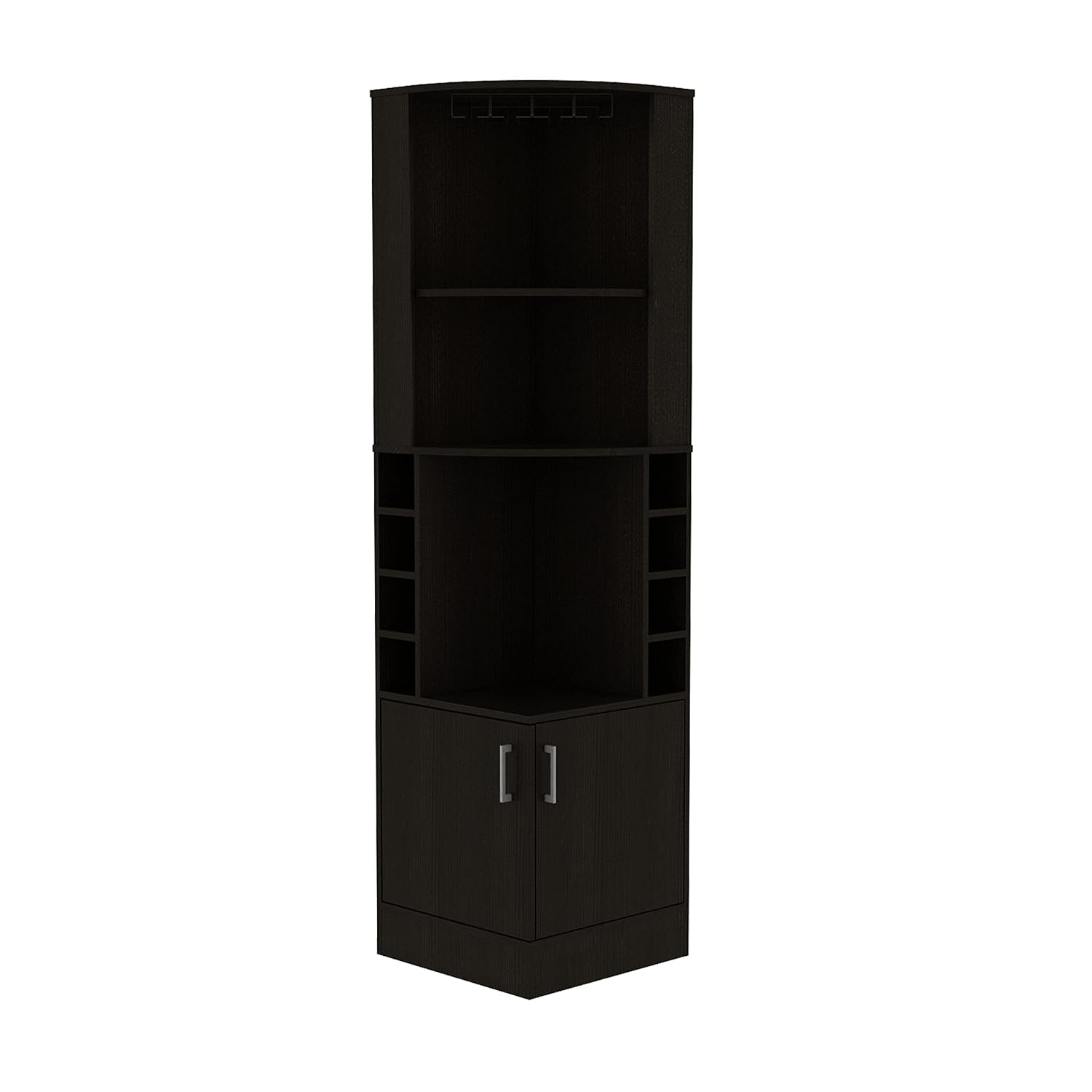 Home Bar Shelves - خزانة بار زاوية مع رفّين، حامل