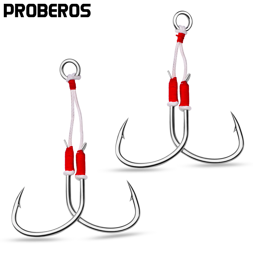 Jigger Double Sided - PROBEROS 2 قطعة خطافات مساعدة الصيد