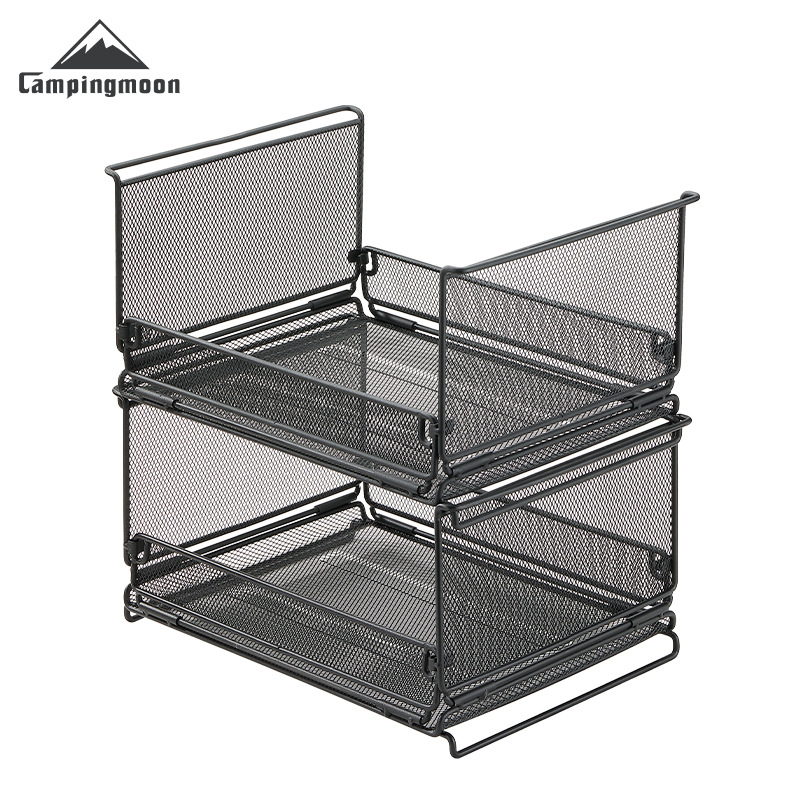 Home Bar Shelves - CAMPINGMOON CK-23BK سلة تخزين قابلة للطي