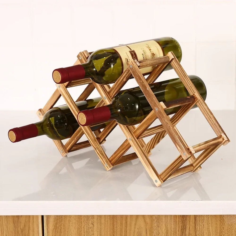 رف خشبي قابل للطي لتخزين زجاجا - مراجعة Home Bar Shelves وسعره