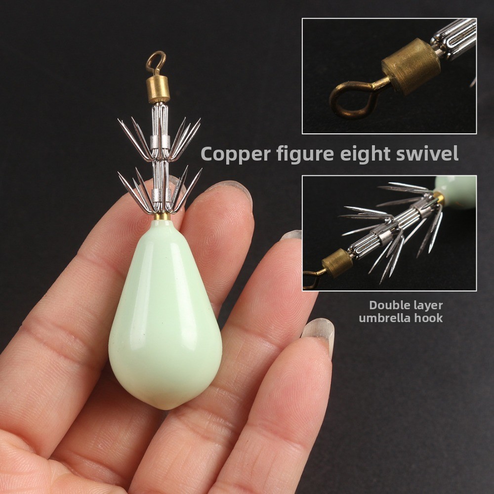 طُعم صيد الحبار المضيء، مزود ب - مراجعة Jigger Double Sided وسعره
